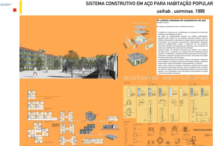 Sistema construtivo em aço para habitação popular